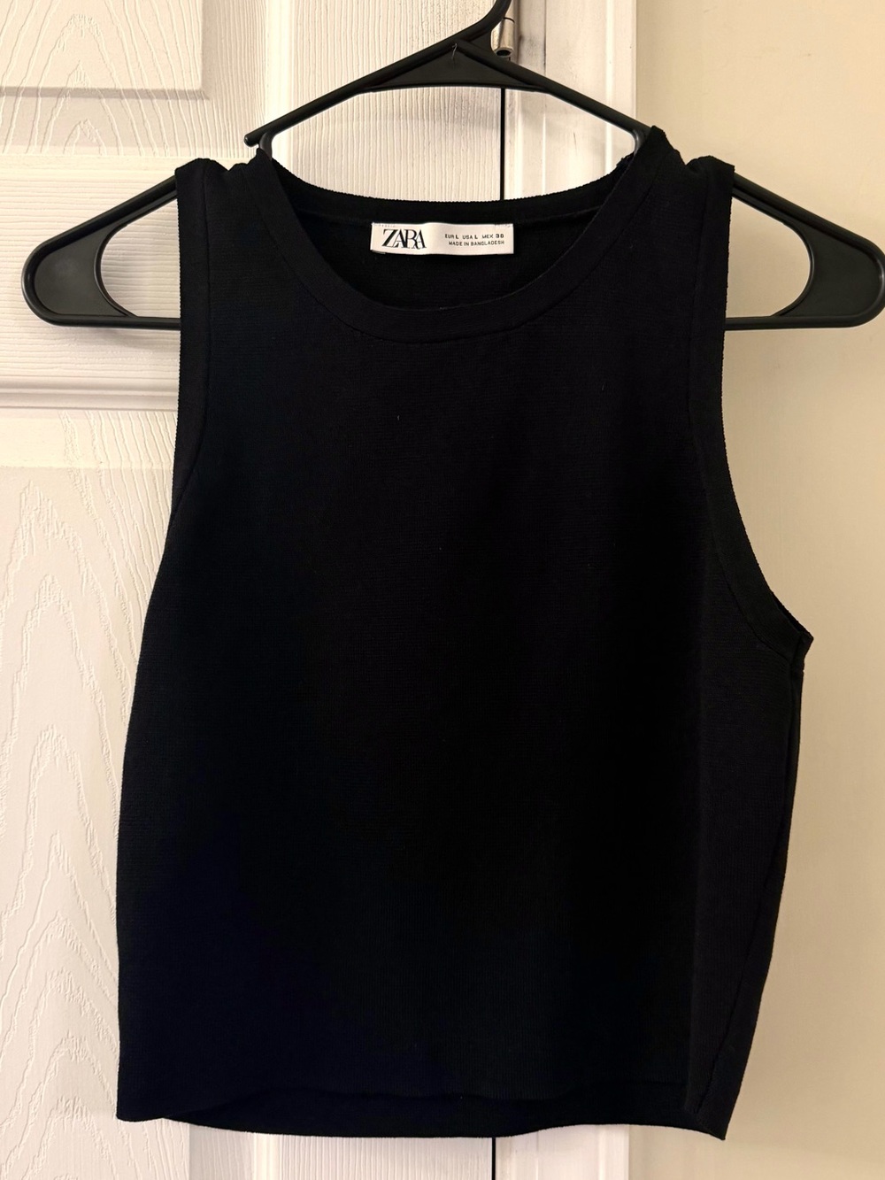 Zara Black Sleeveless Knit Sweater Tank Top